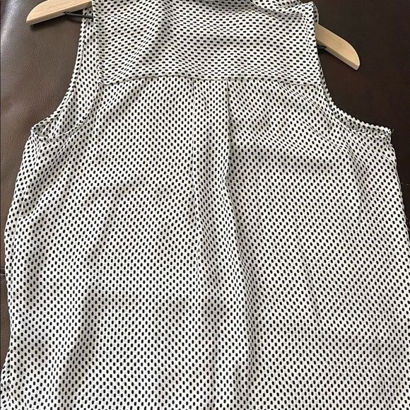 Who What Wear WhiteBlack Polka Dot Workwear Blouse - Picture 4 of 12